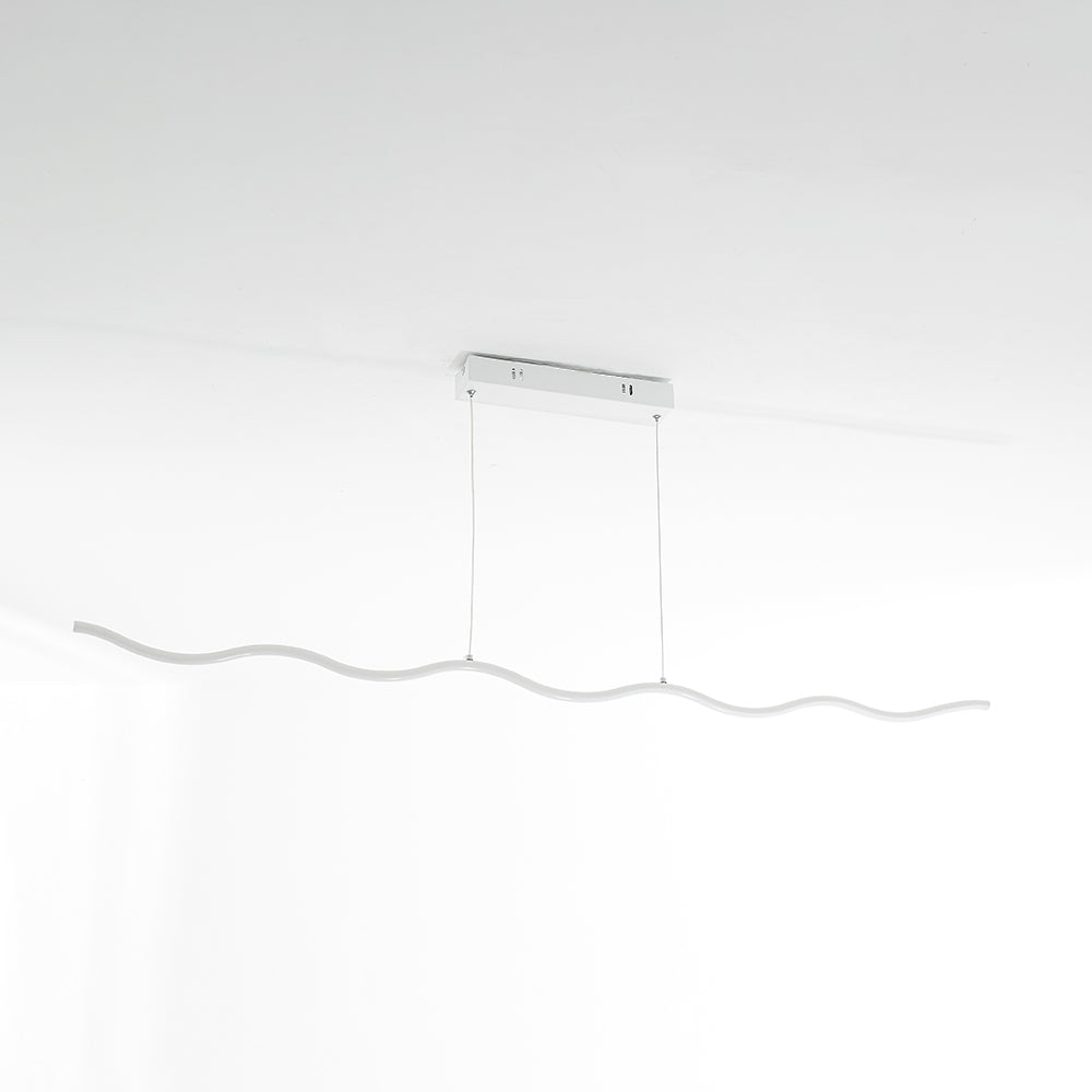 LED Pendant Lamp with Trendy Wave Line Design - WaveGlow-Black-Warm white-Nora Luxe