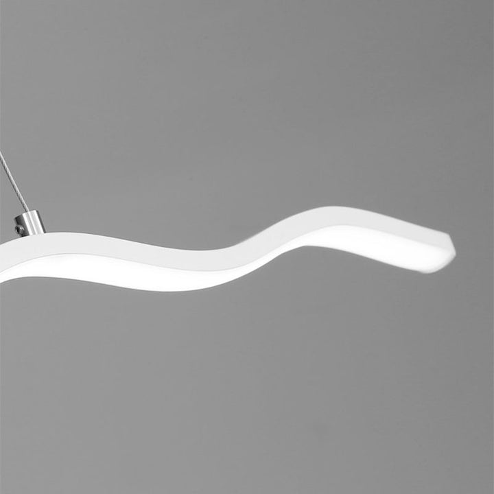LED Pendant Lamp with Trendy Wave Line Design - WaveGlow-Black-Warm white-Nora Luxe
