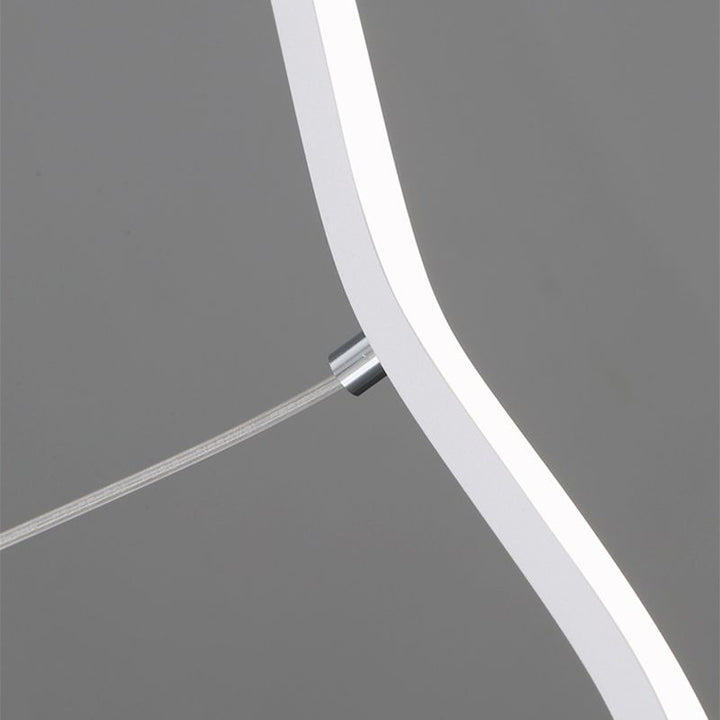 LED Pendant Lamp with Trendy Wave Line Design - WaveGlow-Black-Warm white-Nora Luxe
