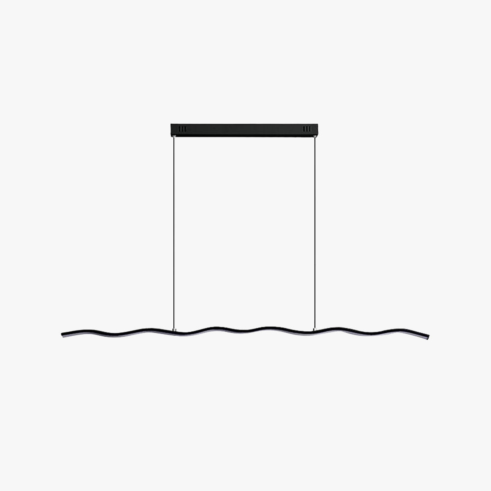 LED Pendant Lamp with Trendy Wave Line Design - WaveGlow-Black-Warm white-Nora Luxe