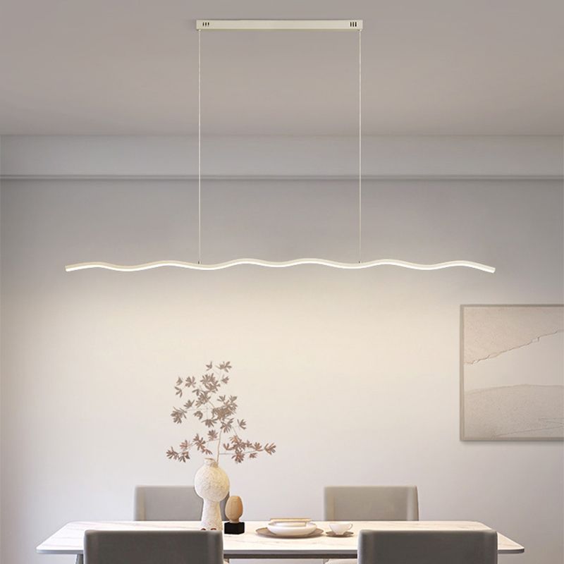 LED Pendant Lamp with Trendy Wave Line Design - WaveGlow-White-Warm white-Nora Luxe