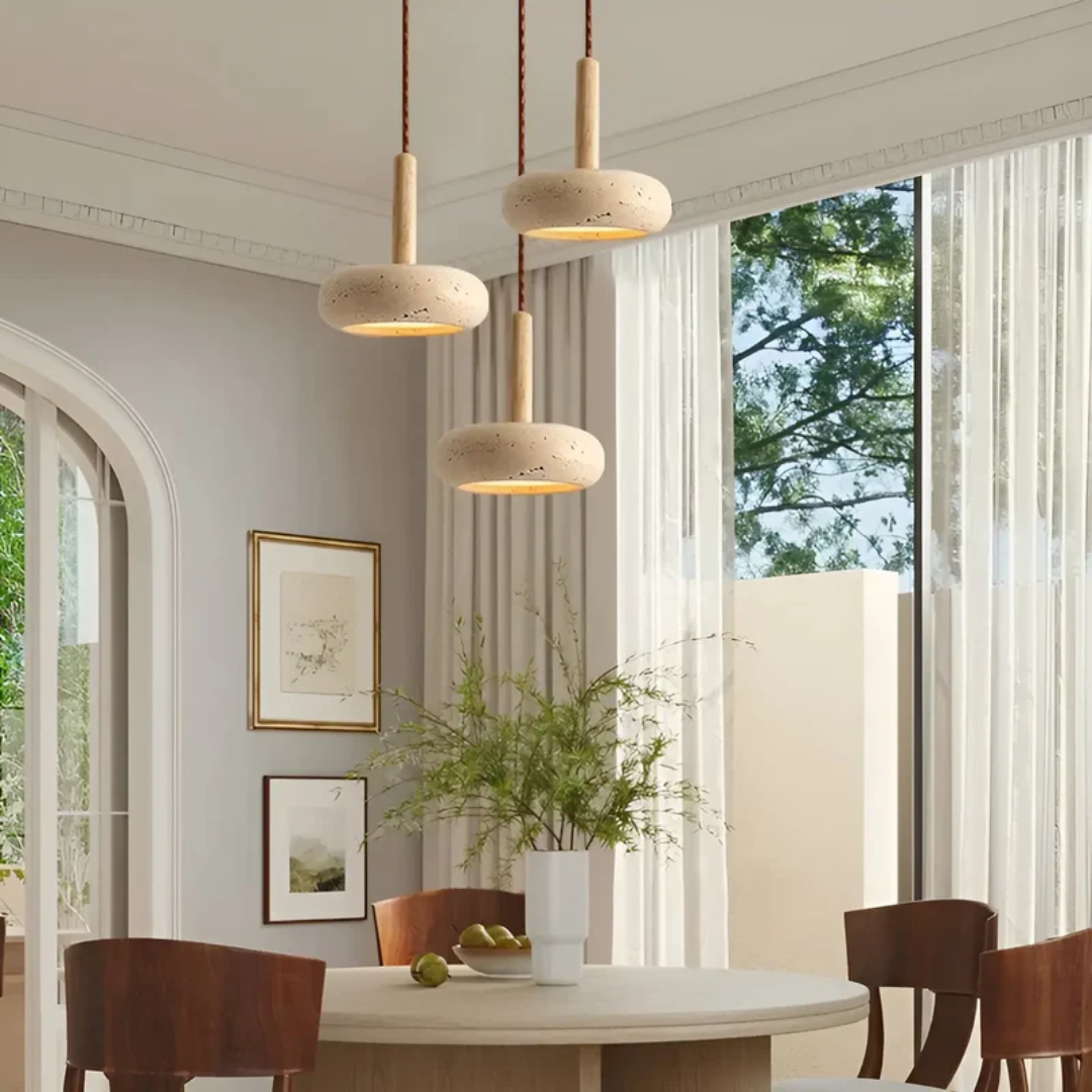 LED Retro Japanese Ceiling Lamp - TranquilHalo-Nora Luxe