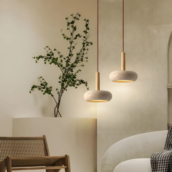 LED Retro Japanese Ceiling Lamp - TranquilHalo-Nora Luxe