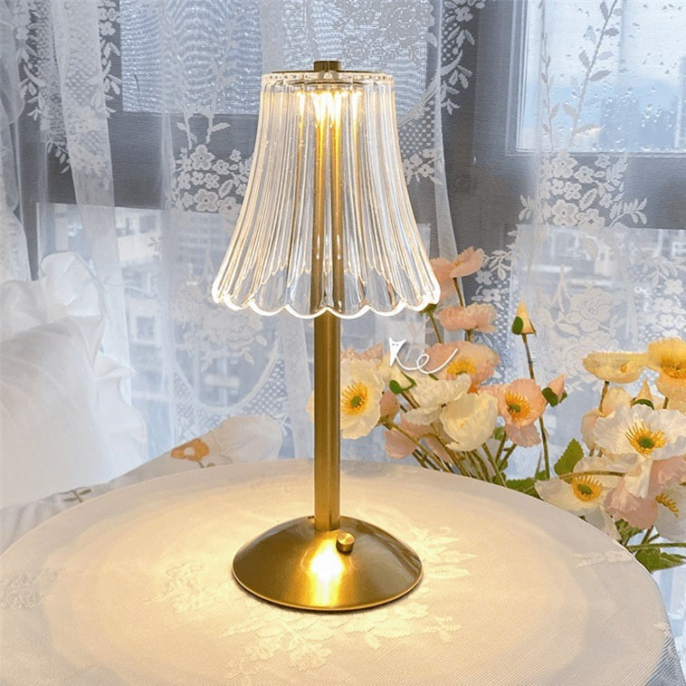 LED Retro Table Lamp USB Rechargeable - BrillianceGlow-Nora Luxe