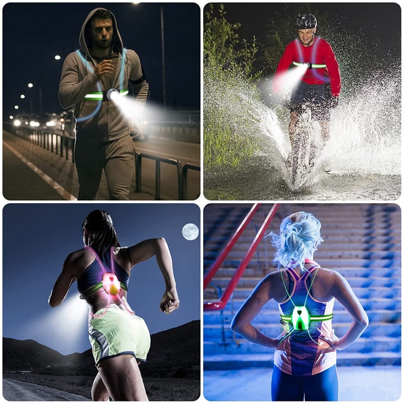 LED Safety Vest for Running - ReflectSafe-Nora Luxe