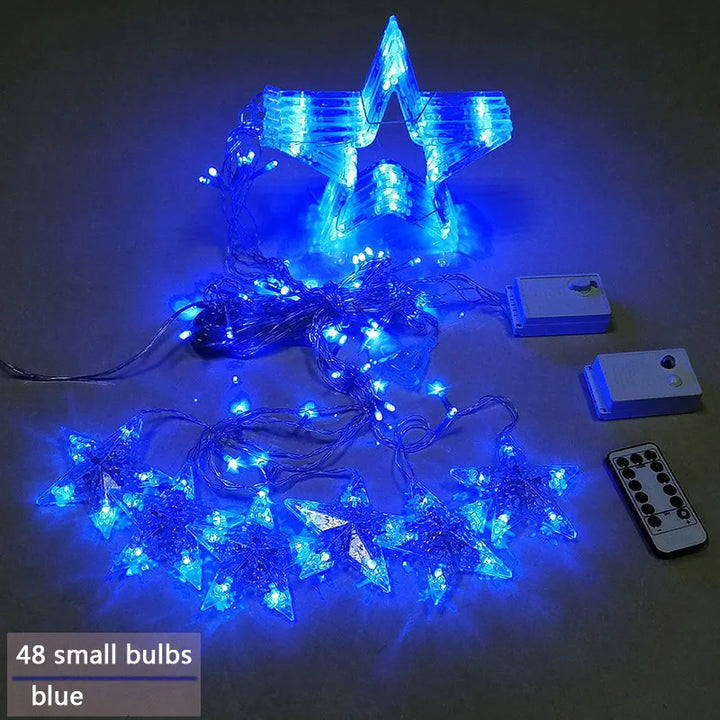 LED Starry Garland - StarryGlow-Blue-Button control-Nora Luxe