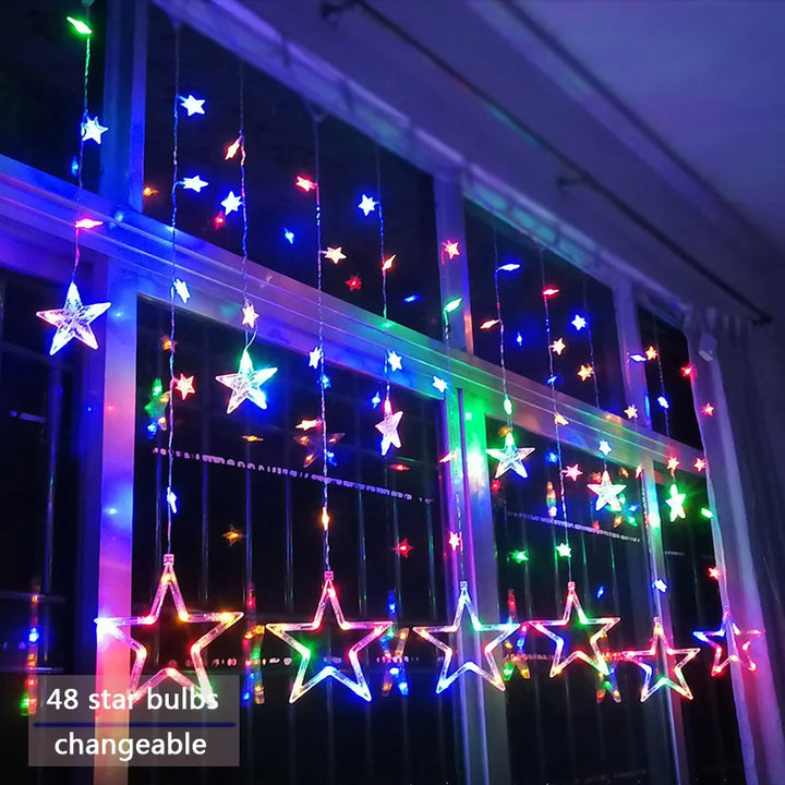LED Starry Garland - StarryGlow-Multicoloured-Button control-Nora Luxe