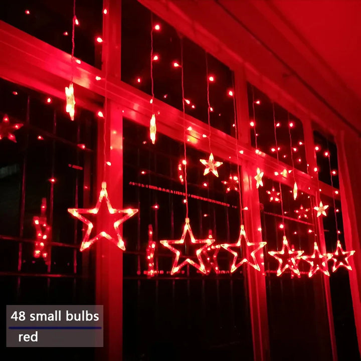 LED Starry Garland - StarryGlow-Red-Button control-Nora Luxe