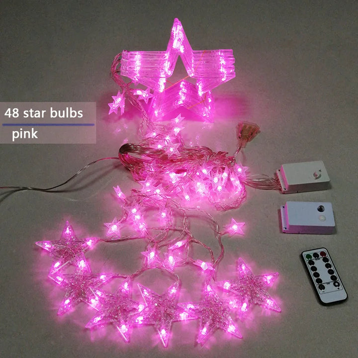 LED Starry Garland - StarryGlow-Warm/wit-Button control-Nora Luxe