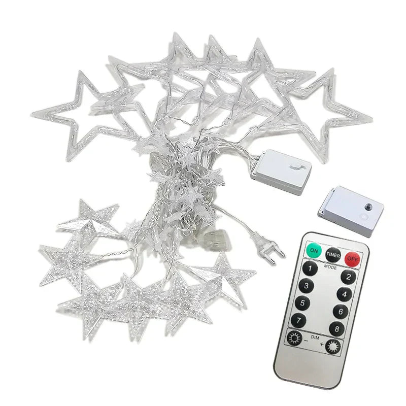 LED Starry Garland - StarryGlow-Warm/wit-Button control-Nora Luxe