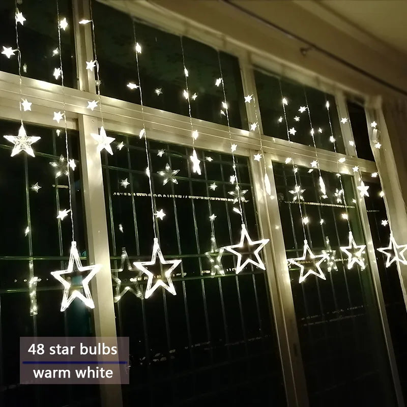 LED Starry Garland - StarryGlow-Warm/wit-Button control-Nora Luxe