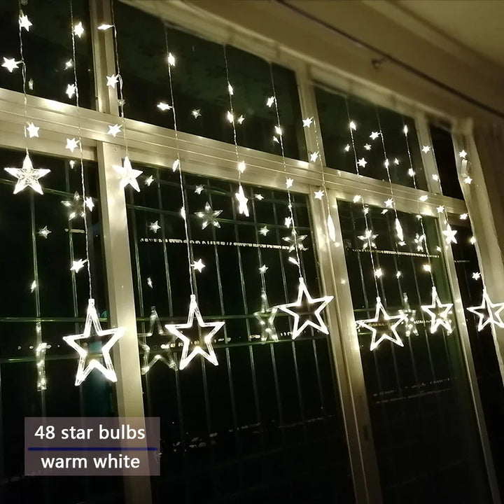 LED Starry Garland - StarryGlow-Warm/wit-Button control-Nora Luxe