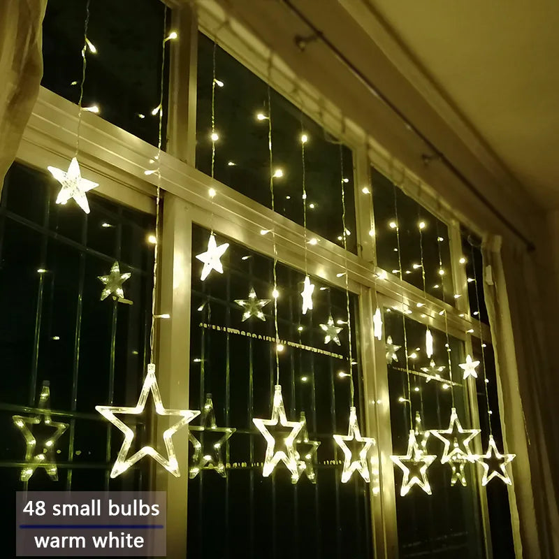 LED Starry Garland - StarryGlow-Warm/wit-Button control-Nora Luxe