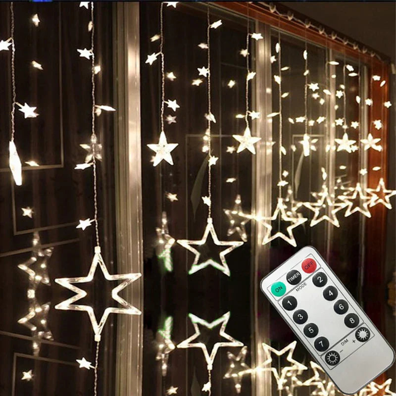 LED Starry Garland - StarryGlow-Warm/wit-Button control-Nora Luxe
