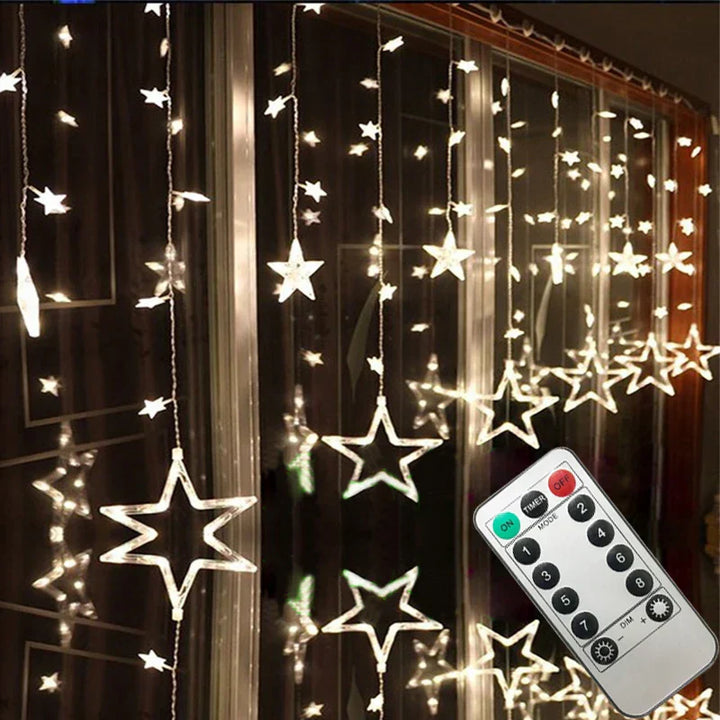 LED Starry Garland - StarryGlow-Warm/wit-Button control-Nora Luxe