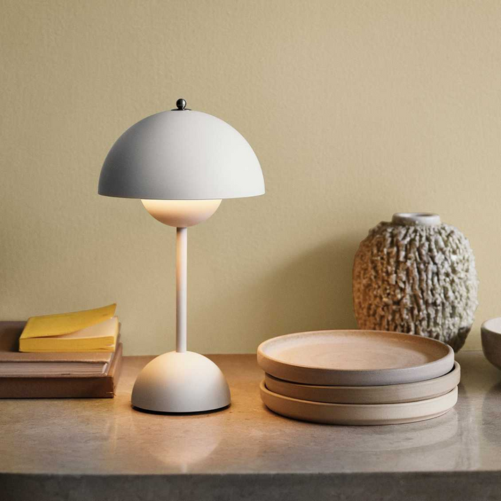 LED Table Lamp - MoonGlow-White-Nora Luxe