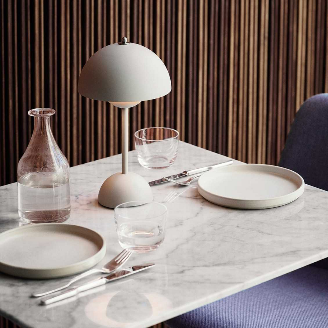 LED Table Lamp - MoonGlow-White-Nora Luxe