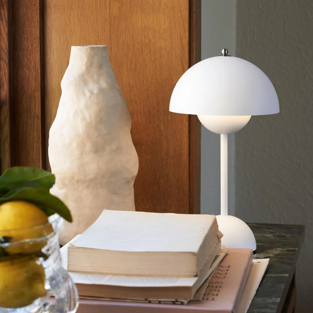 LED Table Lamp - MoonGlow-White-Nora Luxe