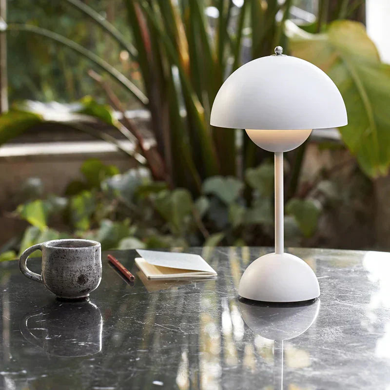 LED Table Lamp - MoonGlow-White-Nora Luxe