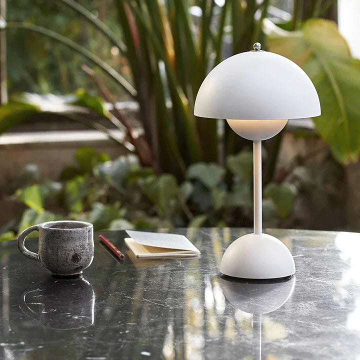 LED Table Lamp - MoonGlow-White-Nora Luxe