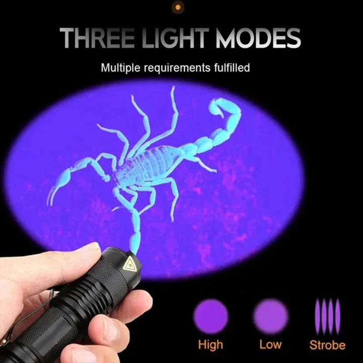 LED UV FLASHLIGHT - ULTRAVIOLET INSPECTION LAMP FOR PET URINE SPOTS AND STAIN DETECTION-SK68 Small Flashlight-Nora Luxe