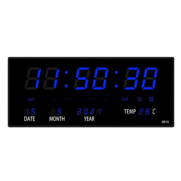 LED Wall Clock with Mirror Effect – Lumino-Blue-The Livary