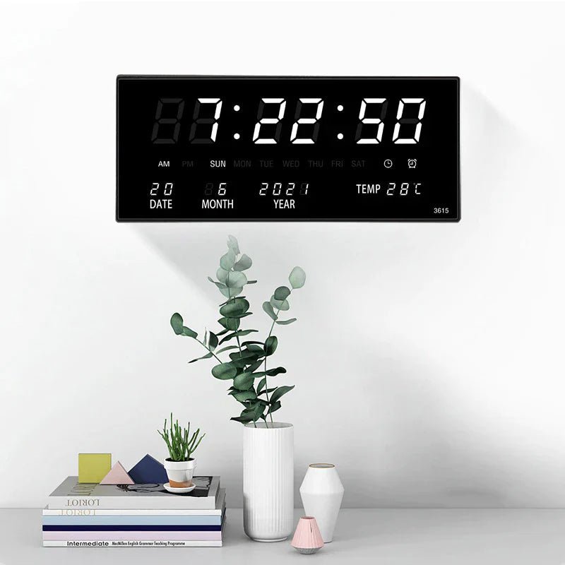 LED Wall Clock with Mirror Effect – Lumino-White-The Livary