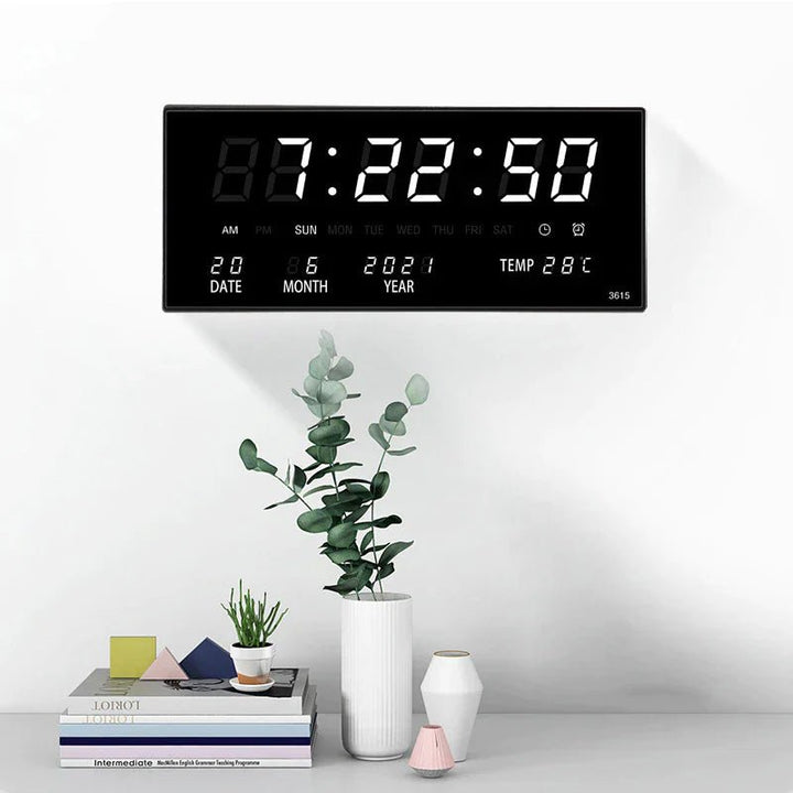 LED Wall Clock with Mirror Effect – Lumino-White-The Livary