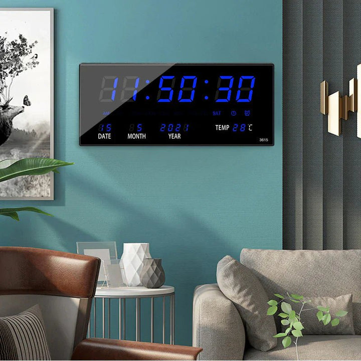 LED Wall Clock with Mirror Effect – Lumino-White-The Livary