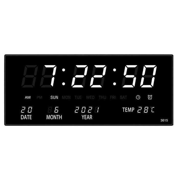 LED Wall Clock with Mirror Effect – Lumino-White-The Livary