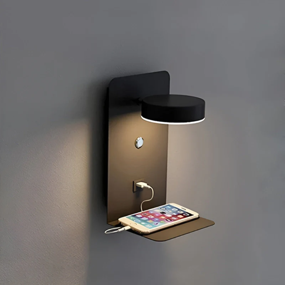 LED Wall Lamp - PowerGlow-Black-EU-Nora Luxe