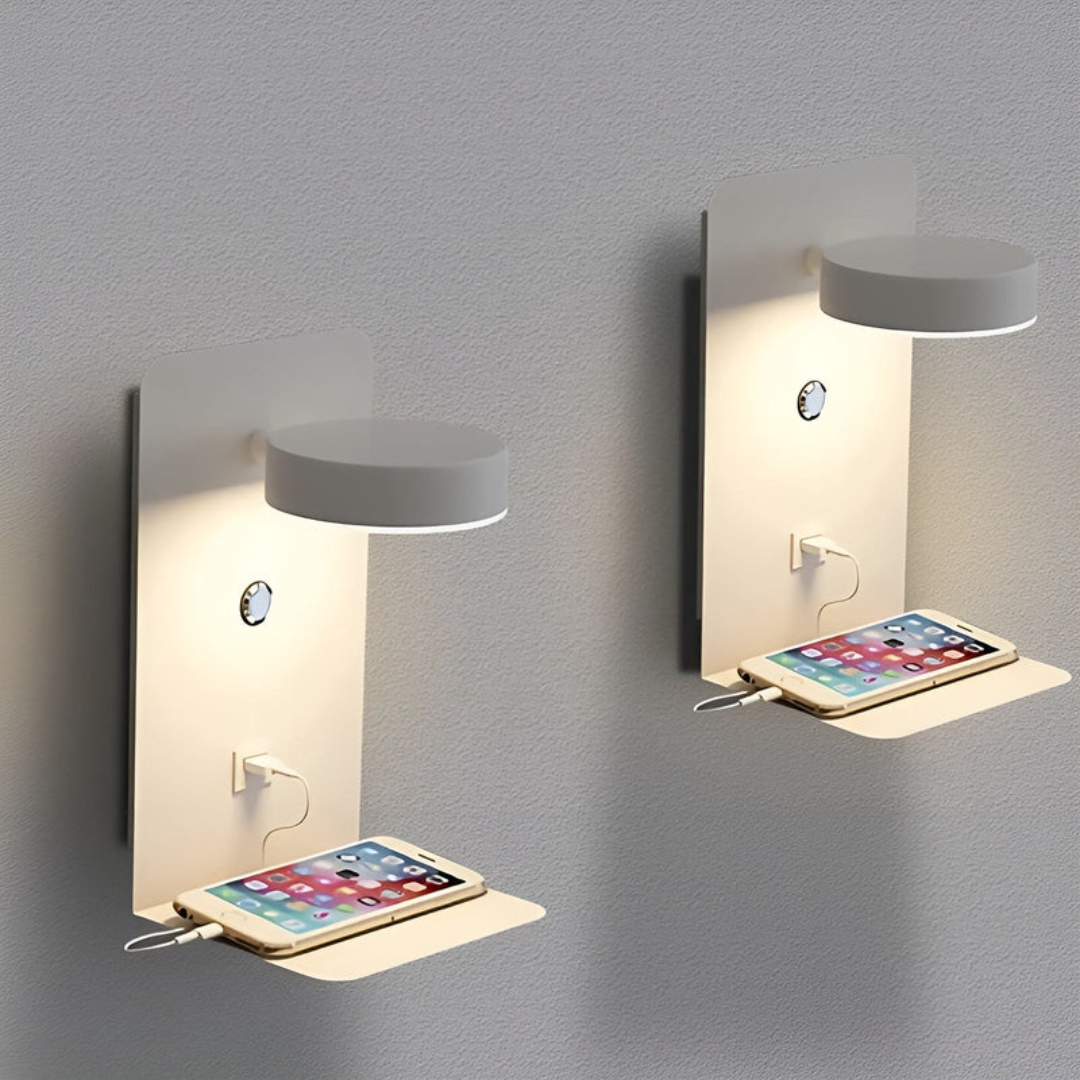 LED Wall Lamp - PowerGlow-Black-EU-Nora Luxe