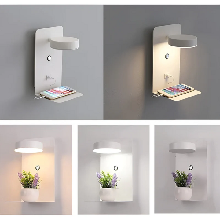 LED Wall Lamp - PowerGlow-Black-EU-Nora Luxe