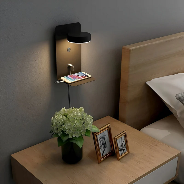 LED Wall Lamp - PowerGlow-Black-EU-Nora Luxe