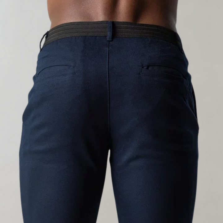 Levi - Casual Chino Trousers for Men-Black-28-Nora Luxe