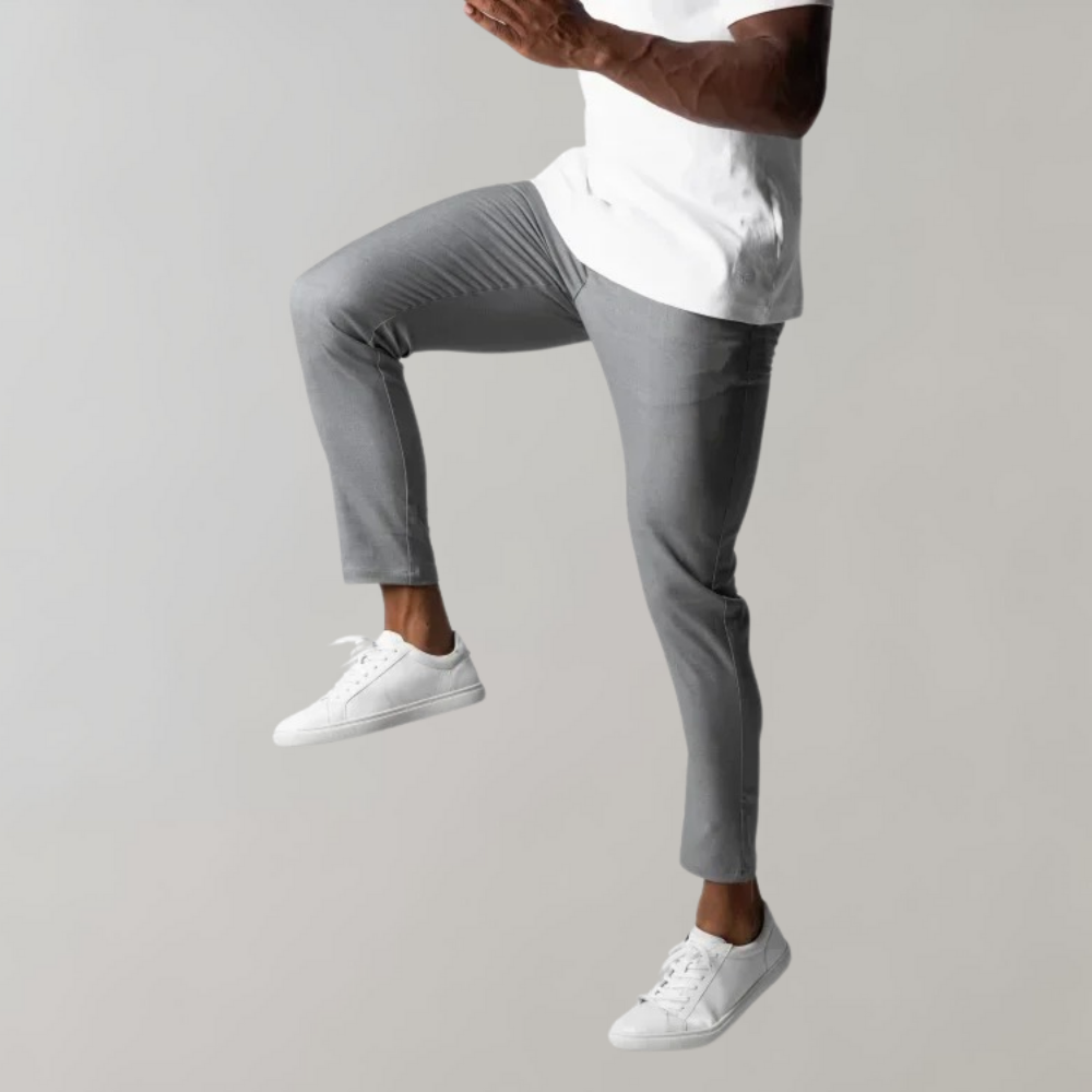 Levi - Casual Chino Trousers for Men-Black-28-Nora Luxe