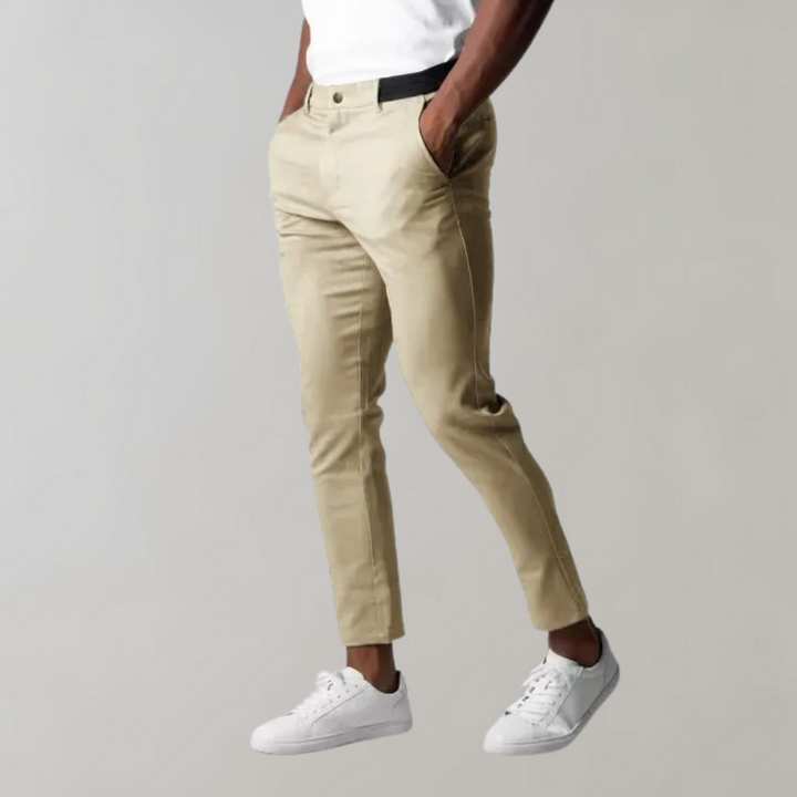 Levi - Casual Chino Trousers for Men-Khaki-28-Nora Luxe