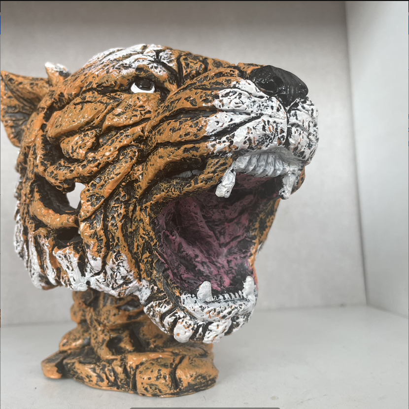 Lifelike Decorative Animal Statues - WildGrace-Tiger Sculpture-Nora Luxe