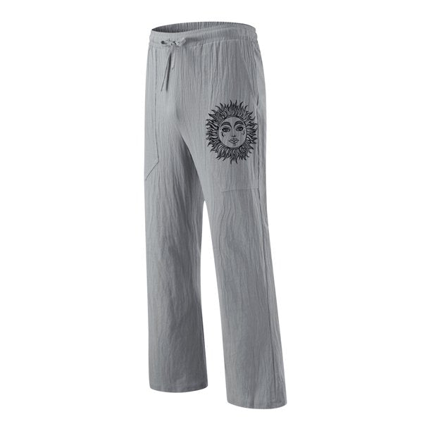 Light & comfortable men's summer trousers made of linen – Nilo-Green-S-Nora Luxe