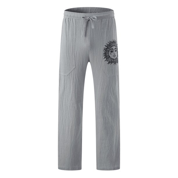 Light & comfortable men's summer trousers made of linen – Nilo-Green-S-Nora Luxe
