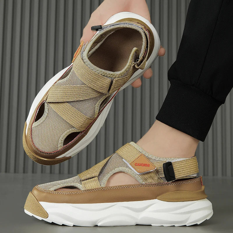 Light EVA summer slippers for women and men with designer look – Elian-Beige-4-Nora Luxe