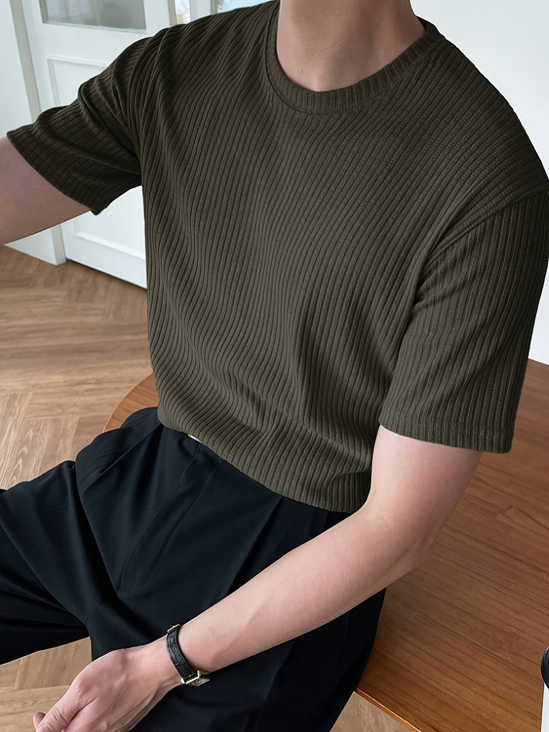 Light Green Men's T-shirt - Milan-S-Nora Luxe