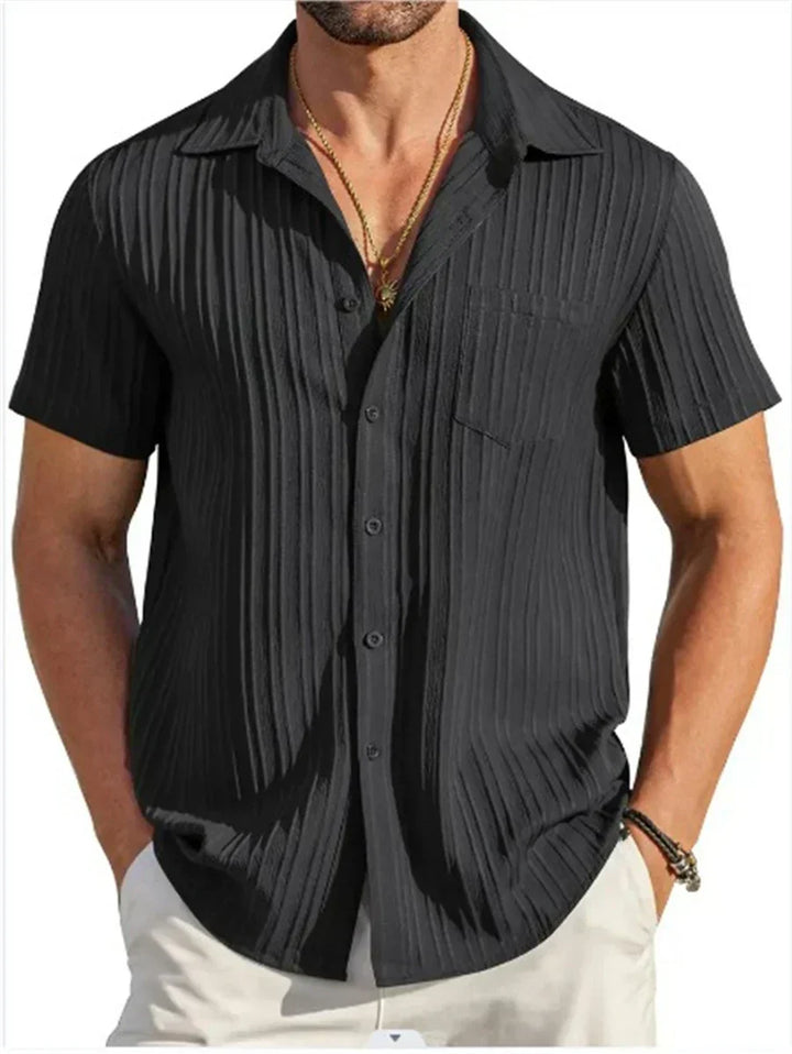 Light Linen Shirt for Men – Breathable & Relaxed Fit – Jonas-Black-S-Nora Luxe