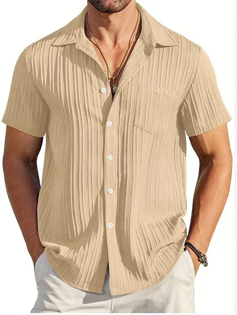Light Linen Shirt for Men – Breathable & Relaxed Fit – Jonas-Black-S-Nora Luxe