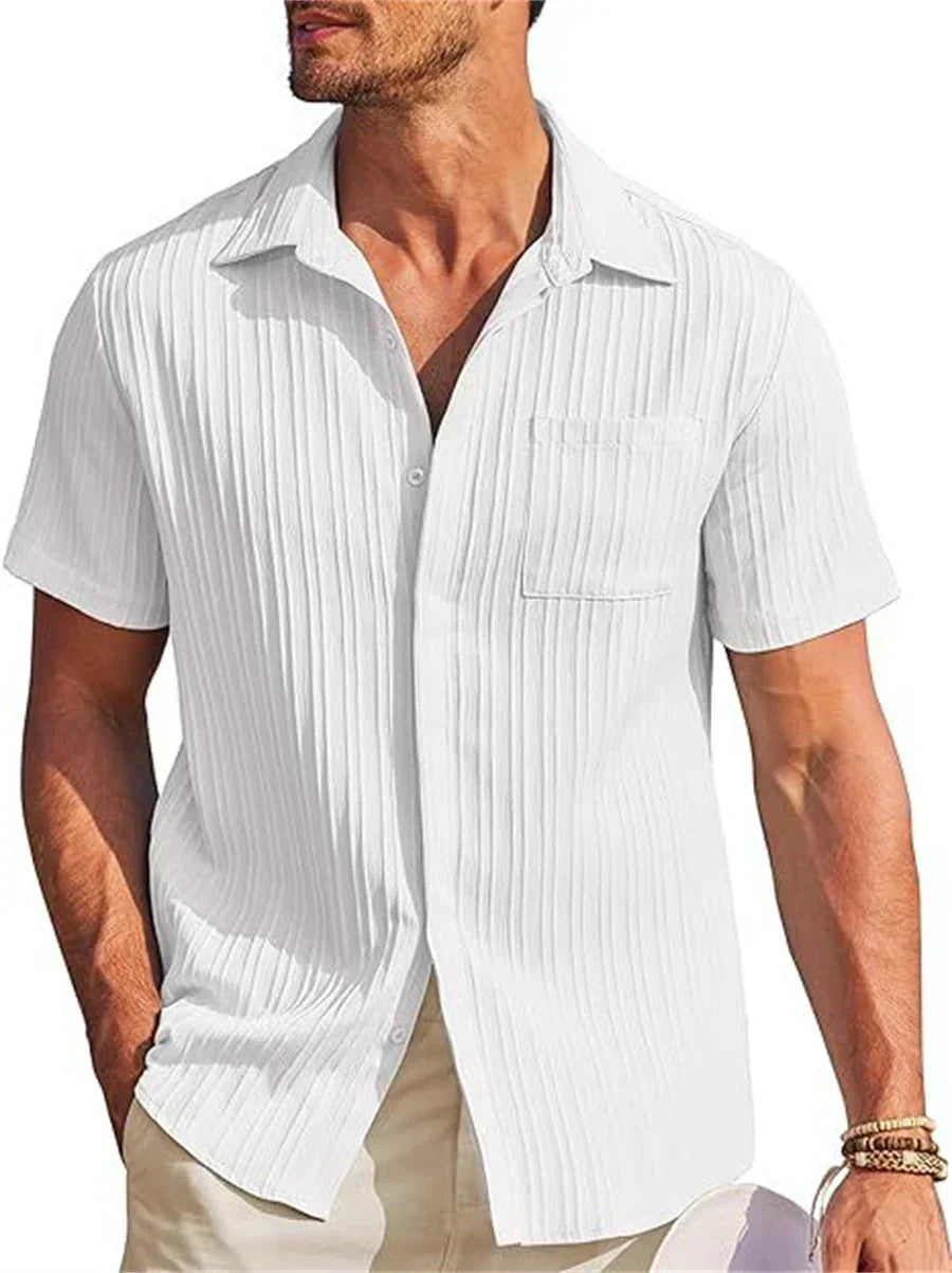 Light Linen Shirt for Men – Breathable & Relaxed Fit – Jonas-White-S-Nora Luxe