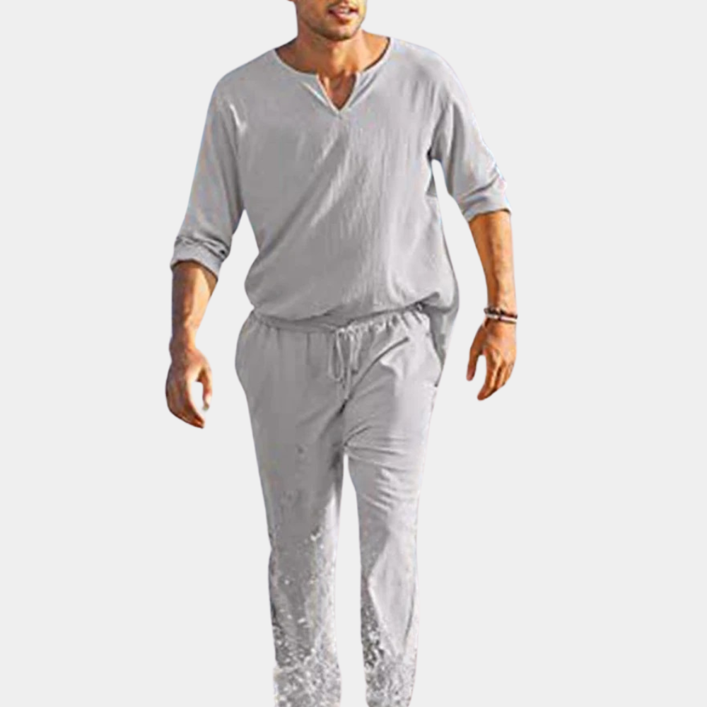 Light Men's Set 2-Piece – Bastien-Light grey-S-State of Style