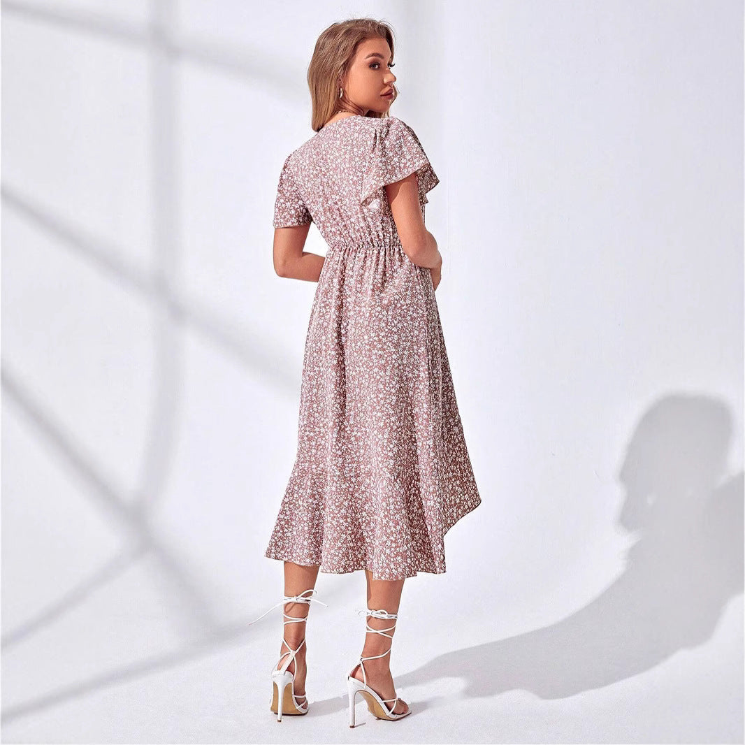 Light & Playful Summer Wrap Dress with Floral Pattern – Amira-S-Nora Luxe