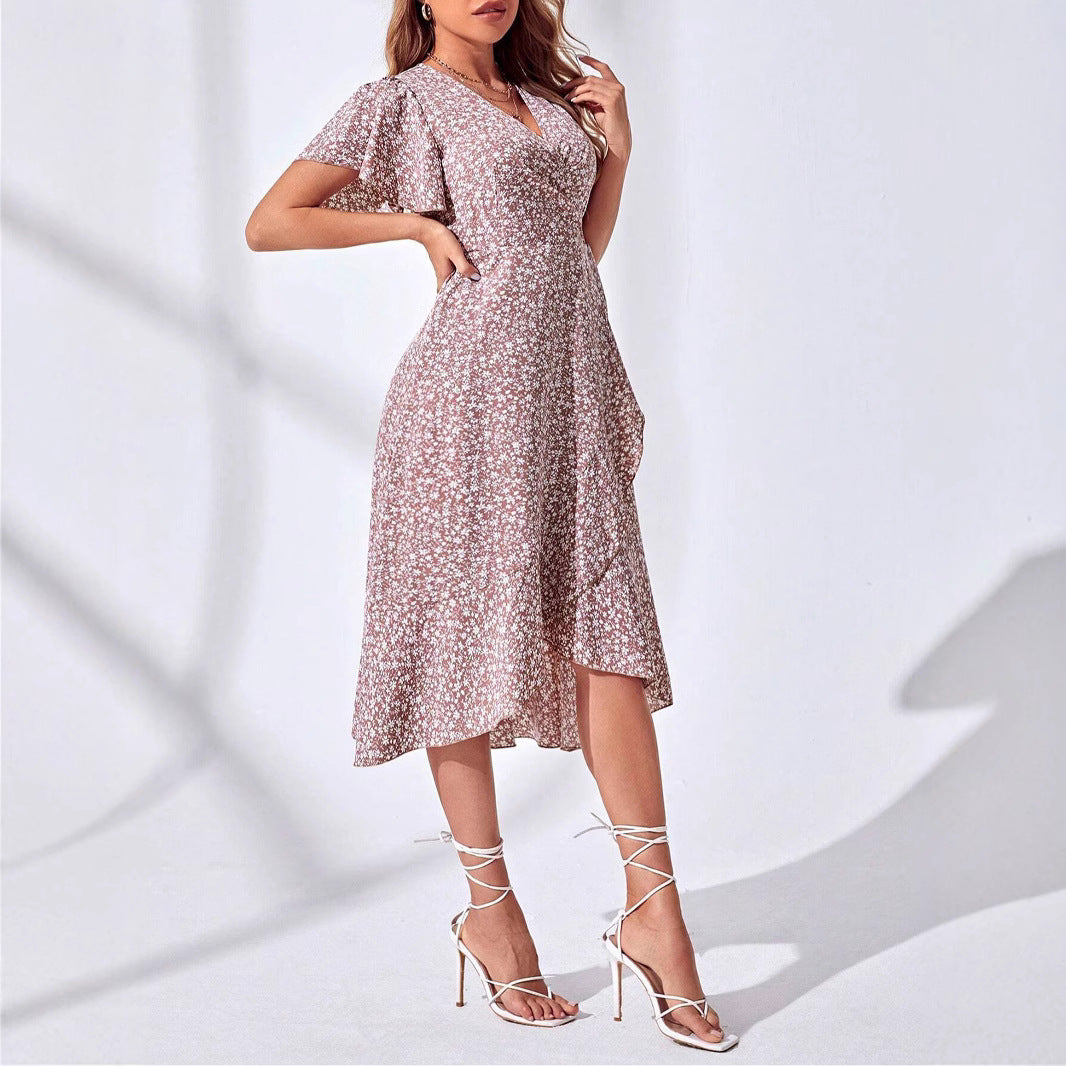 Light & Playful Summer Wrap Dress with Floral Pattern – Amira-S-Nora Luxe