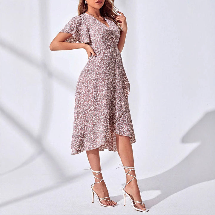 Light & Playful Summer Wrap Dress with Floral Pattern – Amira-S-Nora Luxe
