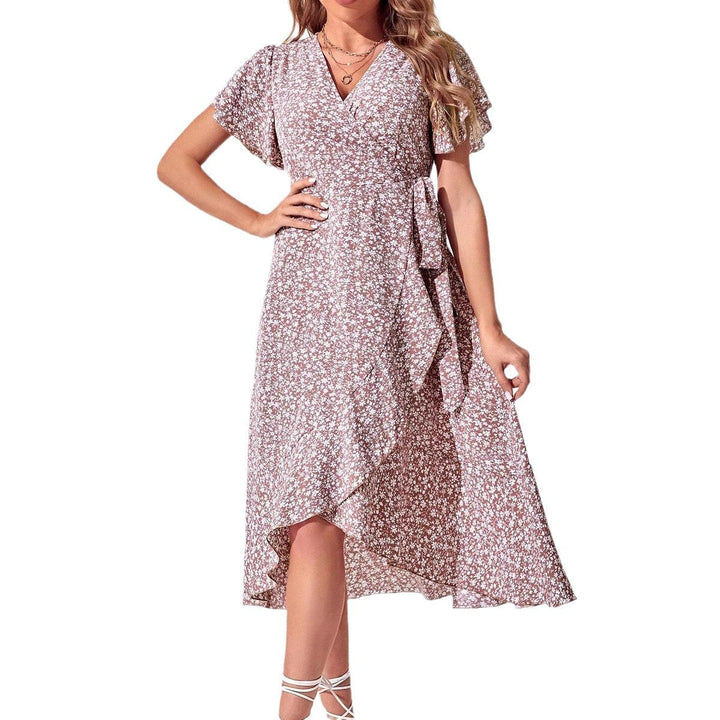 Light & Playful Summer Wrap Dress with Floral Pattern – Amira-S-Nora Luxe
